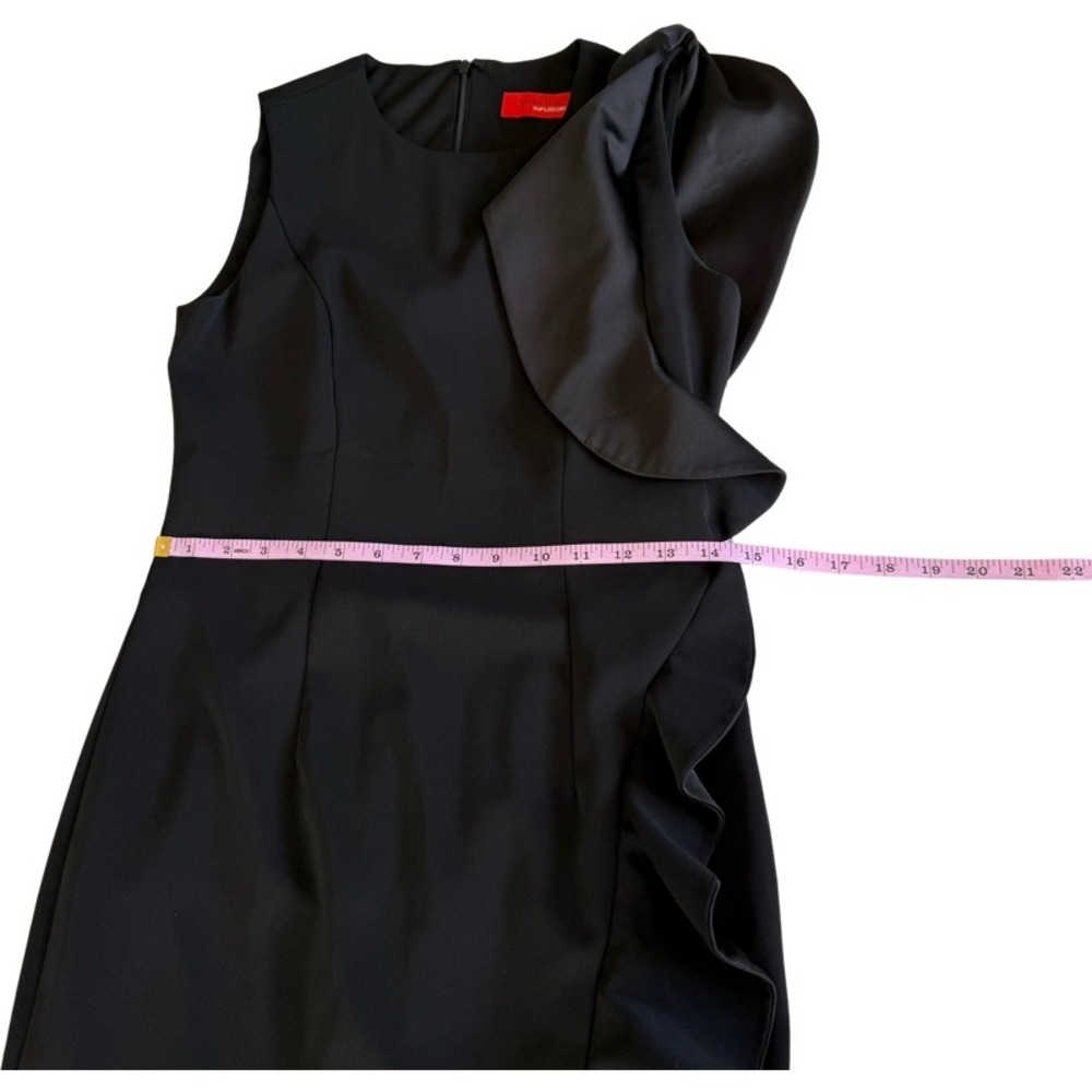 CARMEN MARC VALVO Infusion Black Ruffle Dress Size 2‎ Prom Elegant Formal Gown - Picture 11 of 16